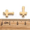 Ion Plating(IP) 304 Stainless Steel Tiny Cross Charms X-STAS-L159-06G-3