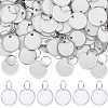 Aluminum & Paper Hanging Price Tags with Rings DIY-SP0007-89B-1