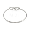 Adjustable Bowknot Brass Torque Bangles for Women BJEW-Z074-01P-3