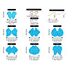 Mega Pet 7Pcs 7 Style Butterfly DIY Pendant Silicone Molds DIY-MP0001-15-24