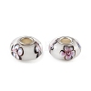 Lampwork & Brass Core European Beads LAMP-P019-01P-25-1