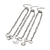 304 Stainless Steel Charm Anklet AJEW-C021-12P-1