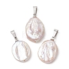Natural Nucleated Baroque Keshi Pearl Pendants PALLOY-JF05470-02-1