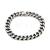 201 Stainless Steel Curb Chain Bracelets BJEW-D030-03P-1