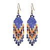 Bohemian Glass Seed Beads Dangle Earrings EJEW-MZ00338-01-2