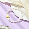 Natural Cultured Freshwater Pearl & Alloy Beads Stretch Bracelets for Women BJEW-JB14103-01-1