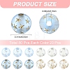 80Pcs 4 Colors Transparent Resin Beads RESI-YW0006-39-3