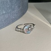 Alloy & Rhinestone & Resin Cuff Open Rings WG8EC2A-01-1
