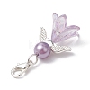 Angel Acrylic & Glass Pearl Pendant Decoration X1-HJEW-JM02364-01-5