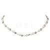 Natural Baroque Keshi Pearl Two Sides Polished Beaded Necklaces for Women NJEW-JN05824-2