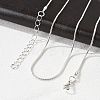 Brass Round Snake Chain Necklace Making MAK-T006-11B-S-2