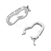 2Pcs 925 Sterling Silver Peanut Twister Clasps FIND-PH0025-42-1