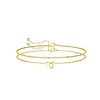 2Pcs 2 Styles Brass Beaded Bracelets & Satellite Chains Bracelets for Women FS-WG4A116-09-1
