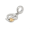 Brass European Dangle Charms KK-Z097-01P-GP-2