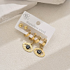 Stainless Steel Hollow Evil Eye Pendant Earrings Sets IZ8037-4