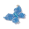 Glass Seed Beaded Pendants PALLOY-MZ00230-01-3