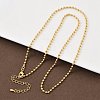 Brass Ball Chain Necklaces for Women NJEW-B148-01A-G-2