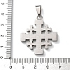 304 Stainless Steel Pendants STAS-D214-01P-3