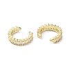 Rack Plating Brass Micro Pave Cubic Zirconia Cuff Earring EJEW-C086-10G-2