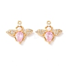 Brass Micro Pave Cubic Zirconia Pendants KK-A284-14G-01-1