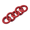 Spray Painted CCB Plastic Linking Rings CCB-Q091-010E-4