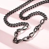 Vintage 304 Stainless Steel Infinity Link Panzer Chain Necklaces NJEW-C115-02AS-2