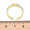 Alloy Micro Pave Cubic Zirconia Cuff Rings for Women CU-CBA3C73-01G-3