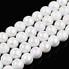 Electroplate Opaque Glass Beads Strands X-GLAA-T032-P10mm-AB02-1