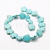 Flower Synthetic Turquoise Beads Strands X-TURQ-I021-15mm-01-2