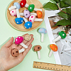 18Pcs 9 Colors Mushroom Handmade Wool Felt Ornament Accessories DIY-PH0036-27-3
