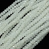 Opaque Solid Color Crystal Glass Rondelle Beads Strands EGLA-F049A-01-2