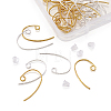Brass Earring Hooks STER-TA0001-02-4