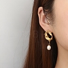 304 Stainless Steel Twist Donut Stud Earrings EJEW-G368-04G-2