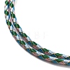 Polyester Cord Braided Bracelet Makings MAK-L043-03G-19-2