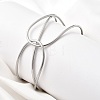 304 Stainless Steel Cuff Bangles for Women BJEW-Z150-01P-03-1