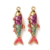 304 Stainless Steel Enamel Pendants STAS-Z193-13G-04A-1
