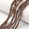 Electroplate Transparent Glass Beads Strands EGLA-A034-T3mm-P04-1