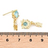 Brass Micro Pave Cubic Zirconia Dangle Stud Earrings EJEW-F405-24G-01-3