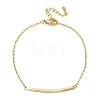 Brass Micro Pave Clear Cubic Zirconia Link Bracelets BJEW-E114-01B-G-5