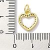 Rack Plating Brass Micro Pave Clear Cubic Zirconia Pendants KK-Z039-15G-3