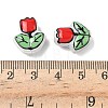 Transparent Glass Enamel Beads LAMP-C023-01F-4