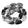 Natural Tourmalinated Quartz/Black Rutilated Quartz Beads Strands G-D365-C02-3