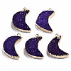 Natural Druzy Agate Pendants G-Q998-037G-1