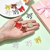 12Pcs 6 Colors Ball Styles Printed Acrylic Pendants OACR-YW0004-36-5