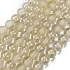 Frosted Transparent Glass Bead Strands GLAA-P065-6mm-01-2