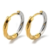 Two Tone 304 Stainless Steel Hoop Earrings for Women EJEW-Q790-01A-1