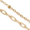 304 Stainless Steel Satellite Chain Paperclip Chain Slider Necklace Making AJEW-JB01495-02-3