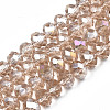Electroplate Glass Beads Strands EGLA-A034-T2mm-B24-4