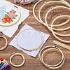 9Pcs 9 Styles Bamboo Embroidery Hoops DIY-GO0003-09-4