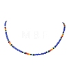 3Pcs 3 Colors Round Glass Seed Beaded Necklaces NJEW-JN05908-4